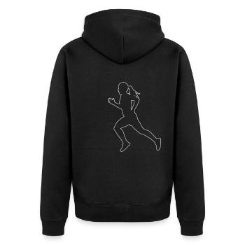 Course de cross-country de jogging masculin - Veste à capuche bio Premium Unisexe - noir - Dos - Nico (187cm)