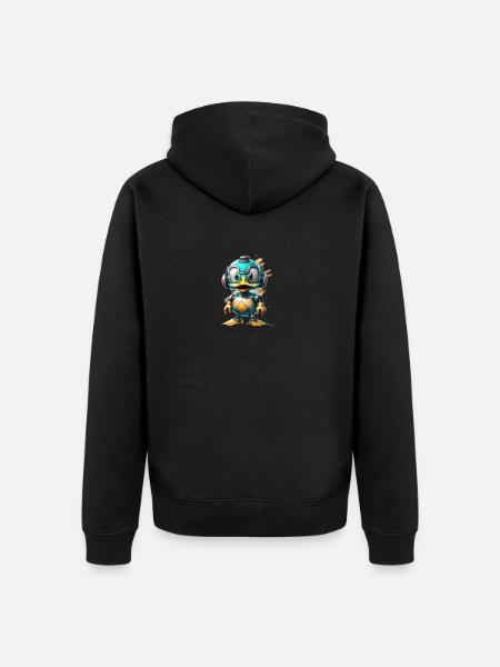 Canard robot - Veste à capuche bio Premium Unisexe - noir