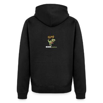 Dinosaur Ring Tyrannosaurus Rex I Gift - Unisex Premium Organic Zip Hoodie - black - Back - Nico (187cm)