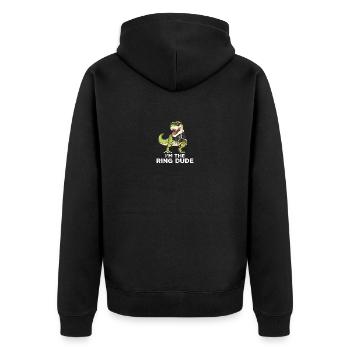 Dinosaur Ring Tyrannosaurus Rex I Gift - Unisex Premium Organic Zip Hoodie - black - Back - Nico (187cm)