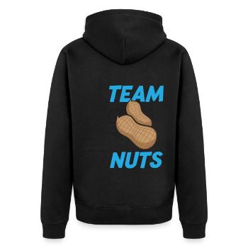 Team Nuts Funny Gender Reveal Boy Matching Family - Unisex Premium Bio Zip Hoodie - Schwarz - Hinten - Nico (187cm)