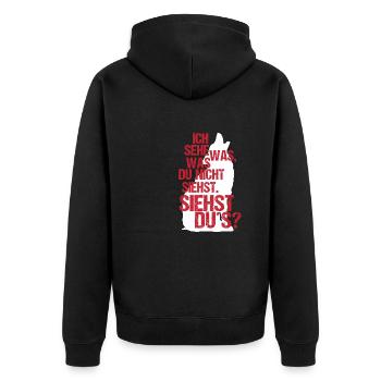 Kanada Teams 2024 Ahorn Abenteuer Wildnis - Unisex Premium Bio Zip Hoodie - Schwarz - Hinten - Nico (187cm)