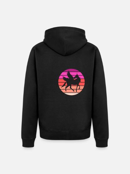 Pegasus - Unisex Premium Bio Zip Hoodie - Schwarz