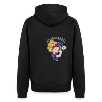 Deutsch Girl Unbreakable I Heritage United - Veste à capuche bio Premium Unisexe - noir - Dos - Nico (187cm)