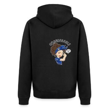 Fille kosovare incassable I Patrimoine kosovar I - Veste à capuche bio Premium Unisexe - noir - Dos - Nico (187cm)