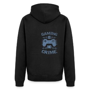 Gaming Shirt Gaming n’est pas un crime Chemise pour hommes - Veste à capuche bio Premium Unisexe - noir - Dos - Nico (187cm)