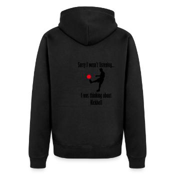 Un dicton ironique en pensant à l'entraînement au - Veste à capuche bio Premium Unisexe - noir - Dos - Nico (187cm)