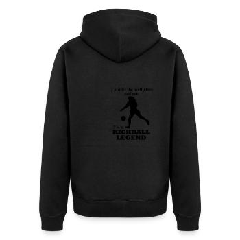Kickball-Spielerin Pretty Kickball Girl Lustiges - Unisex Premium Bio Zip Hoodie - Schwarz - Hinten - Nico (187cm)