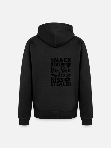 Mama Mutter Küsse Dieb - Unisex Premium Bio Zip Hoodie - Schwarz
