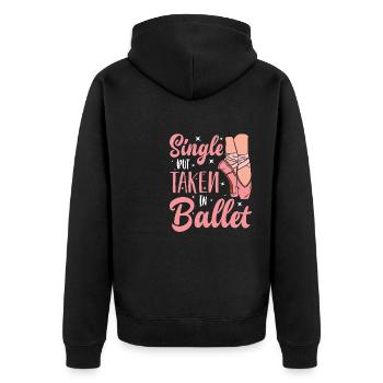 Ballett Klassischer Lebensstil Ballerina Tanz Gesc - Unisex Premium Bio Zip Hoodie - Schwarz - Hinten - Nico (187cm)