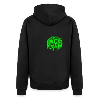Développeur de logiciels Hack the Planet - Anonyme - Veste à capuche bio Premium Unisexe - noir - Dos - Nico (187cm)
