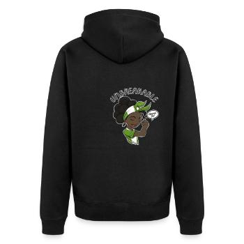 Nigerian Girl Unbreakable I Nigerian Heritage I - Unisex Premium Organic Zip Hoodie - black - Back - Nico (187cm)