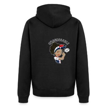 Panamanian Girl Unbreakable Panamanian Heritage - Unisex Premium Organic Zip Hoodie - black - Back - Nico (187cm)