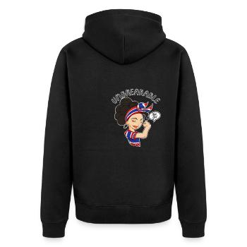 Fille thaïlandaise incassable I Héritage thaïlandais I Thaïlande - Veste à capuche bio Premium Unisexe - noir - Dos - Nico (187cm)