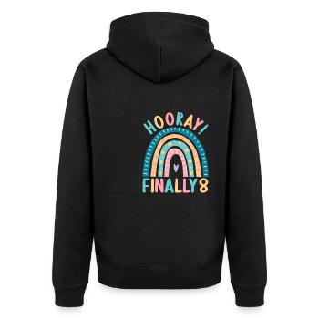 8 ans Rainbow Rainbow 8ème anniversaire - Veste à capuche bio Premium Unisexe - noir - Dos - Nico (187cm)