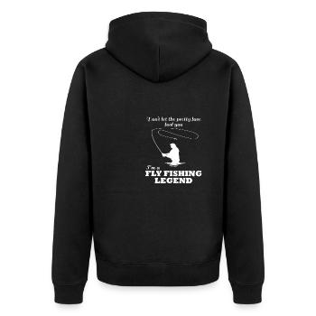 Citation drôle de pêche à la mouche - Veste à capuche bio Premium Unisexe - noir - Dos - Nico (187cm)