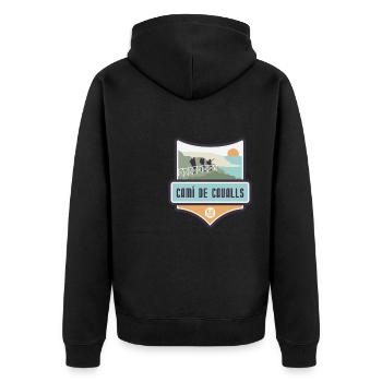 Cami de Cavalls - GR 223, Menorca - Unisex Premium Bio Zip Hoodie - Schwarz - Hinten - Nico (187cm)