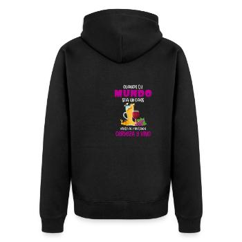 Mundo Sea Un Caos Vente Al Mio Tengo Cerveza Y - Veste à capuche bio Premium Unisexe - noir - Dos - Nico (187cm)