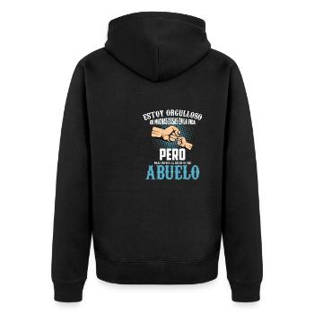 Estoy Orgulloso De Muchas Cosas En La Vida, - Veste à capuche bio Premium Unisexe - noir - Dos - Nico (187cm)