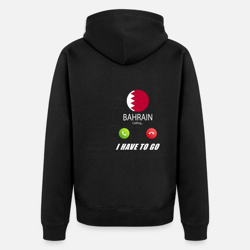 Bahreïn appelle les drapeaux lusiger - Veste à capuche bio Premium Unisexe - noir