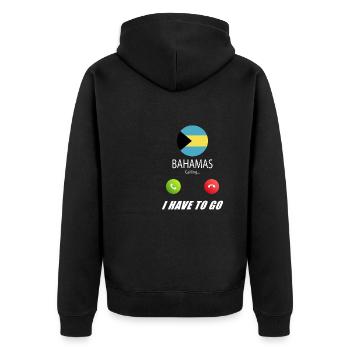 Les Bahamas appellent les drapeaux lusiger en disant - Veste à capuche bio Premium Unisexe - noir - Dos - Nico (187cm)