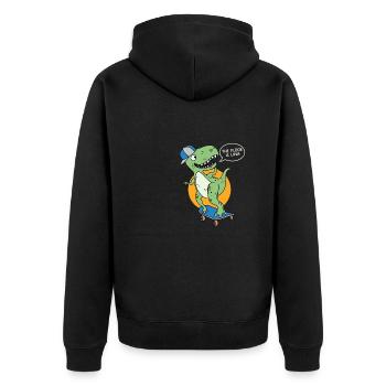 Der Boden Ist Lava-skateboard-bekleidung - Unisex Premium Bio Zip Hoodie - Schwarz - Hinten - Nico (187cm)