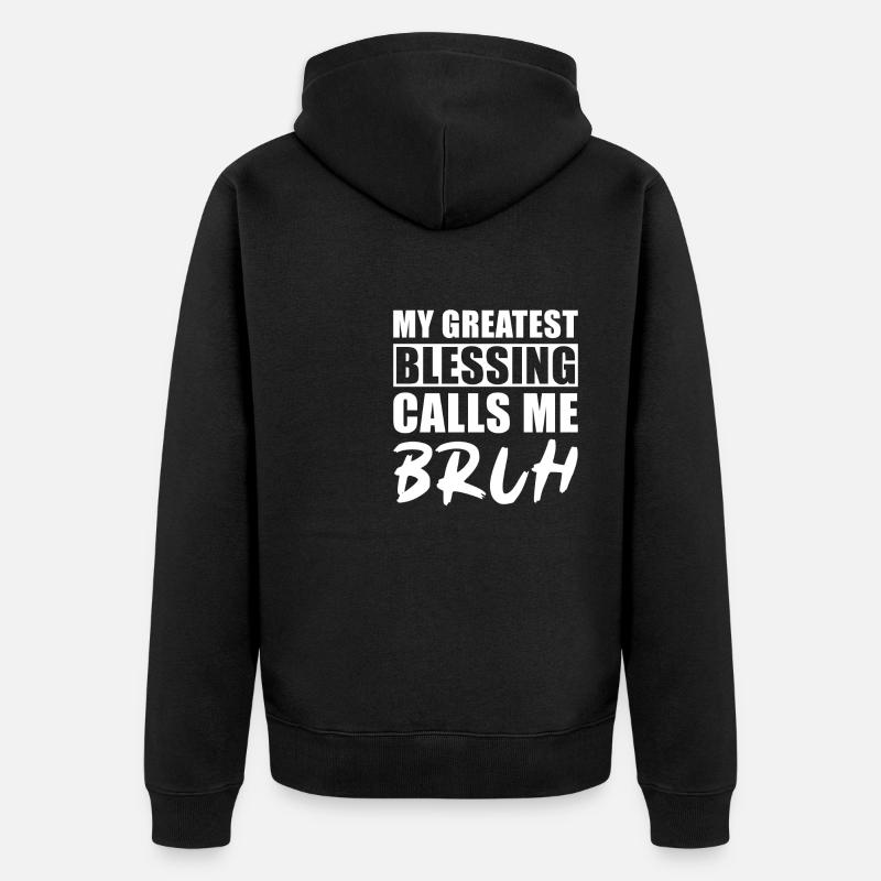 Bruh - Veste à capuche bio Premium Unisexe - noir