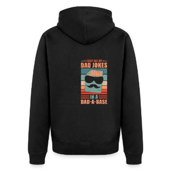 Papa plaisante Papa une base - Veste à capuche bio Premium Unisexe - noir - Dos - Nico (187cm)