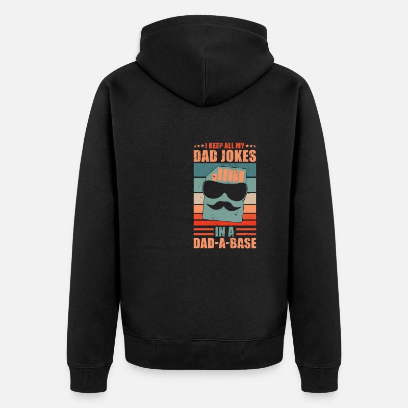 Papa plaisante Papa une base - Veste à capuche bio Premium Unisexe - noir