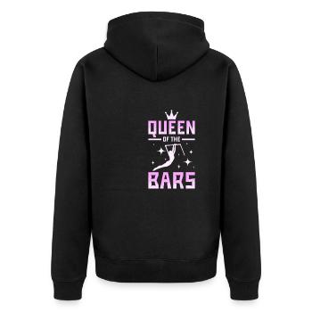 Queen of the bars gymnastics - Unisex Premium Organic Zip Hoodie - black - Back - Nico (187cm)