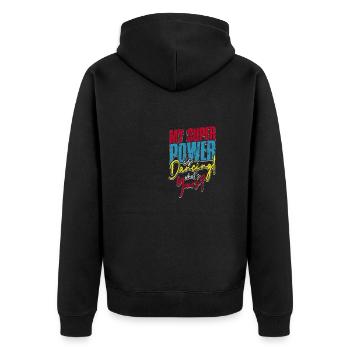 Mon superpouvoir est la danse Qu’est-ce qui est à toi ? - salsa - Veste à capuche bio Premium Unisexe - noir - Dos - Nico (187cm)