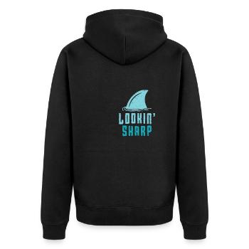 Shark Lookin' Sharp - aquatique - Veste à capuche bio Premium Unisexe - noir - Dos - Nico (187cm)