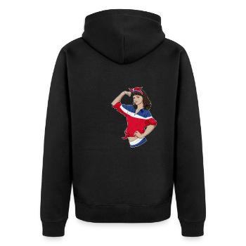Costa Rica Fille Incassable I Patrimoine Costa Rica - Veste à capuche bio Premium Unisexe - noir - Dos - Nico (187cm)