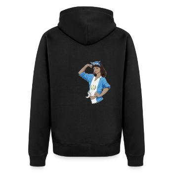 Guatemalan Girl Unbreakable I Heritage Guatemala - Unisex Premium Organic Zip Hoodie - black - Back - Nico (187cm)