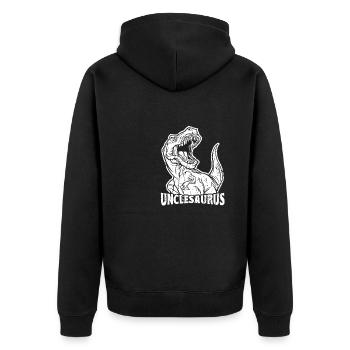 Unclesaurus Oncle Saurus Dinosaure - créature - Veste à capuche bio Premium Unisexe - noir - Dos - Nico (187cm)