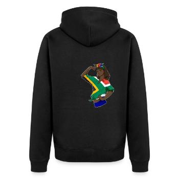 Fille sud-africaine Incassable I Heritage South - Veste à capuche bio Premium Unisexe - noir - Dos - Nico (187cm)