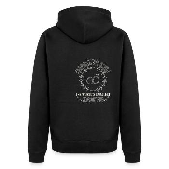 Rings Worlds Smallest Handcuffs - Unisex Premium Organic Zip Hoodie - black - Back - Nico (187cm)