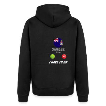 Les îles Caïmans appellent les drapeaux lusiger sorts - Veste à capuche bio Premium Unisexe - noir - Dos - Nico (187cm)