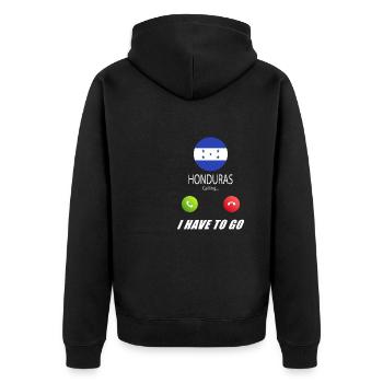 Le Honduras appelle les drapeaux lusiger en disant - Veste à capuche bio Premium Unisexe - noir - Dos - Nico (187cm)