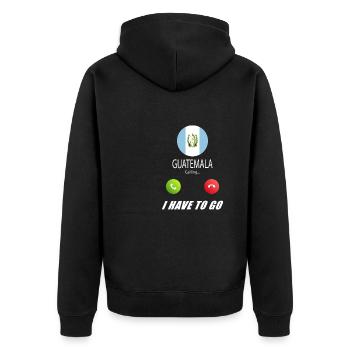 Le Guatemala appelle les drapeaux lusiger en disant - Veste à capuche bio Premium Unisexe - noir - Dos - Nico (187cm)