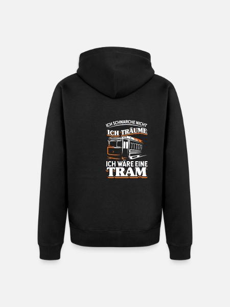 Straßenbahn Straßenbahnfahrer Tram Trambahn - Unisex Premium Bio Zip Hoodie - Schwarz