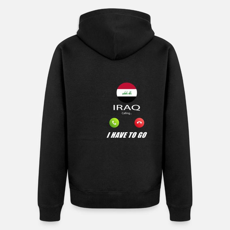 L’Irak appelle les drapeaux lusiger - Veste à capuche bio Premium Unisexe - noir