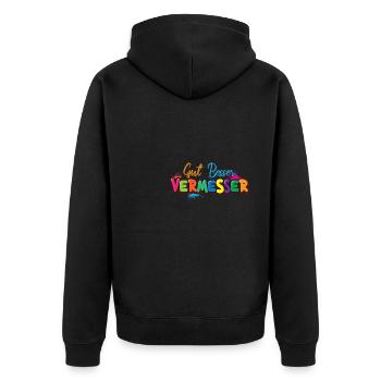 Surveyor Surveyor Geologist - Unisex Premium Organic Zip Hoodie - black - Back - Nico (187cm)
