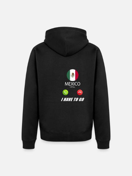 Mexico calls lusiger flags saying - Unisex Premium Organic Zip Hoodie - black