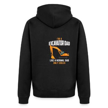 I'm A Excavator Dad Like A Normal Dad - Veste à capuche bio Premium Unisexe - noir - Dos - Nico (187cm)