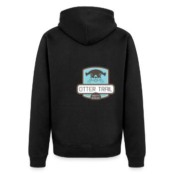 Otter Trail – South Africa - Unisex Premium Organic Zip Hoodie - black - Back - Nico (187cm)