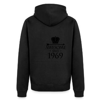 Né en 1969 - Fantastique depuis 1969 - Veste à capuche bio Premium Unisexe - noir - Dos - Nico (187cm)