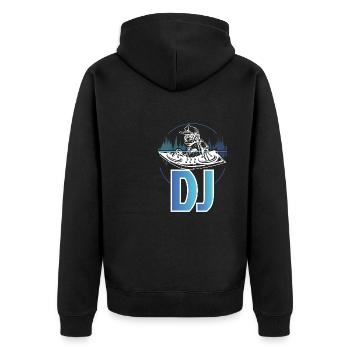 Electronic Visualizer Turntables Cool DJ - Unisex Premium Organic Zip Hoodie - black - Back - Nico (187cm)