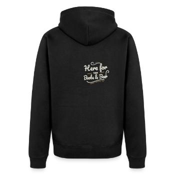 Here for the Beer Feed Festival Bavaria for the breasts - Unisex Premium Organic Zip Hoodie - black - Back - Nico (187cm)