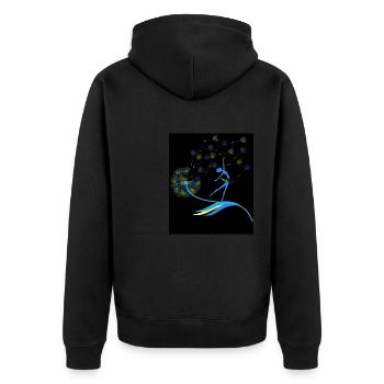 Pissenlit Fille Ukraine Liberté Drapeau ukrainien - Veste à capuche bio Premium Unisexe - noir - Dos - Nico (187cm)